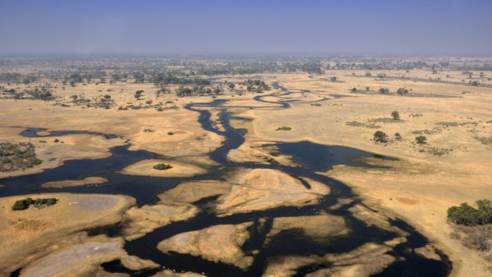 Okavango Delta aus dem Flugzeug